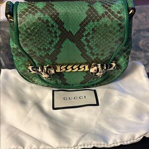 Gucci Green Python Crossbody Bag
